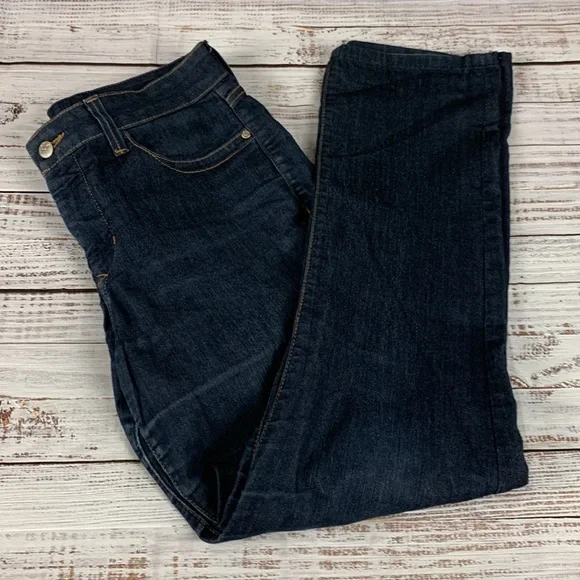 NYDJ “BOYFRIEND” Straight leg blue jeans size 8 - Picture 9 of 16